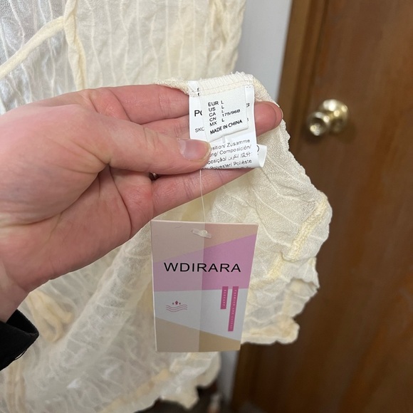 Elegant Cream Swim Coverup - Picture 3 of 6